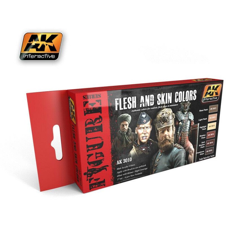 AK ACRYLIC PAINT SET FLESH AND SKIN COLORS SET