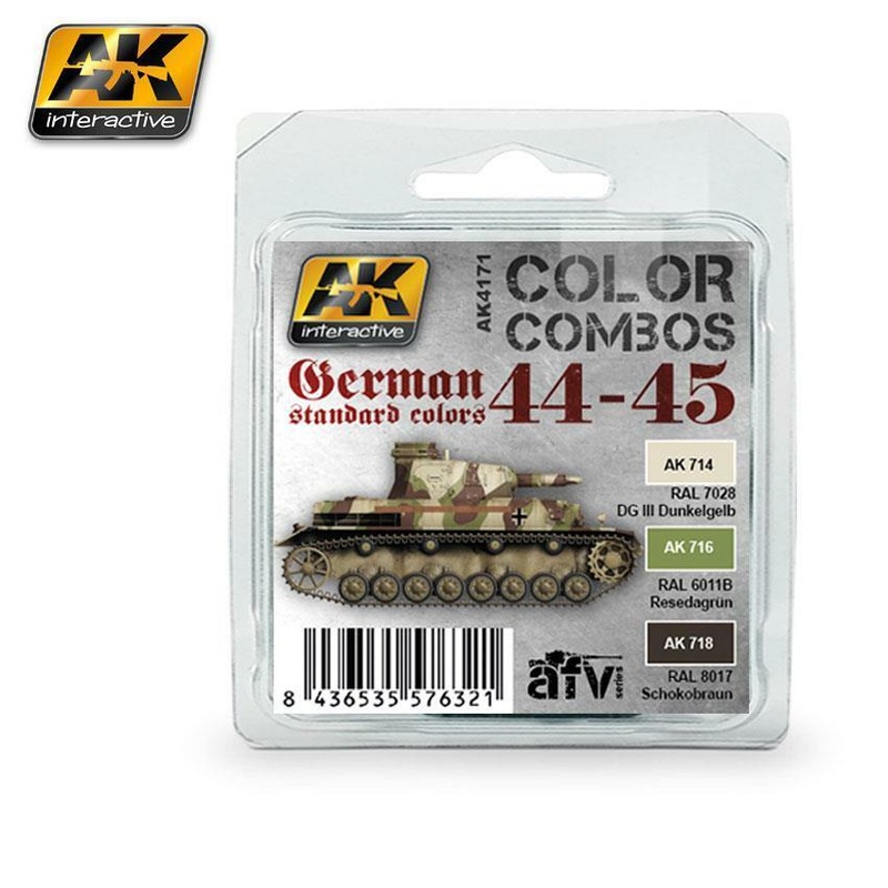 AK ACRYLIC PAINT SET GERMAN STANDARD 44-45 COLOR COMBO
