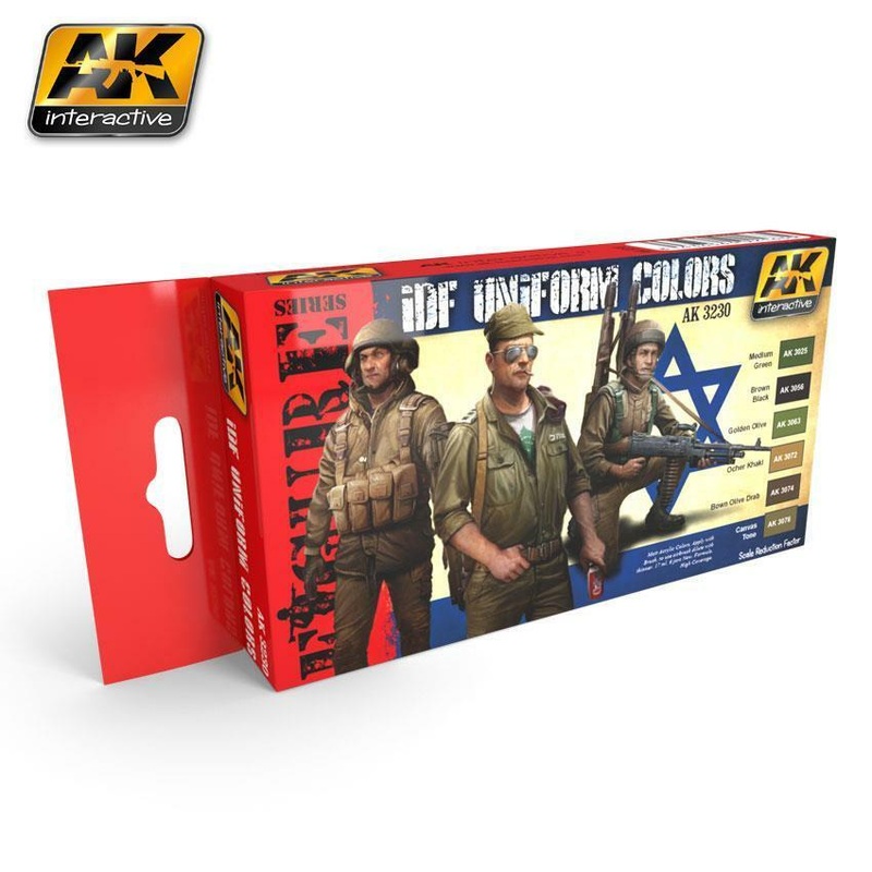 AK ACRYLIC PAINT SET IDF UNIFORM COLORS