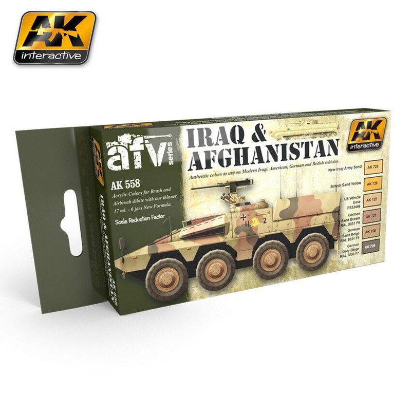 AK ACRYLIC PAINT SET IRAQ & AFGHANISTAN COLORS SET