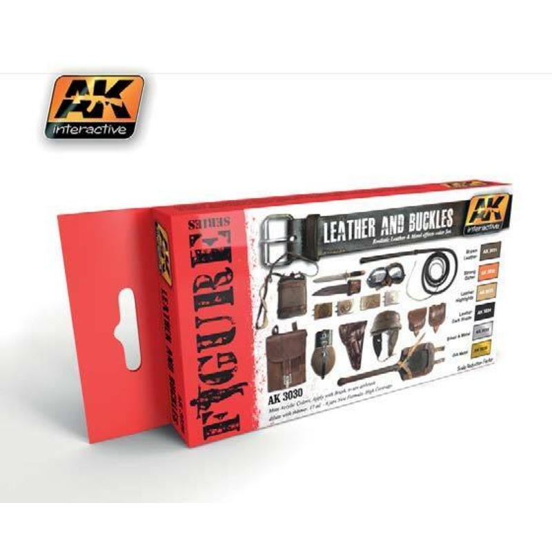AK ACRYLIC PAINT SET LEATHER AND BUCKLES COLORS SET