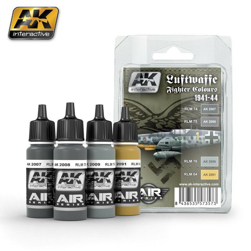 AK ACRYLIC PAINT SET LUFTWAFFE FIGHTER COLORS 1941-44