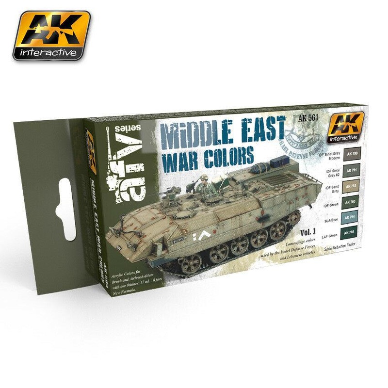 AK ACRYLIC PAINT SET MIDDLE EAST WAR VOL.1 COLORS SET