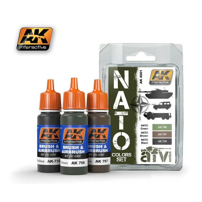 AK ACRYLIC PAINT SET NATO COLORS SET