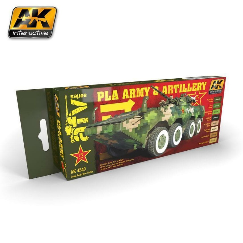AK ACRYLIC PAINT SET PLA ARMY & ARTILLERY