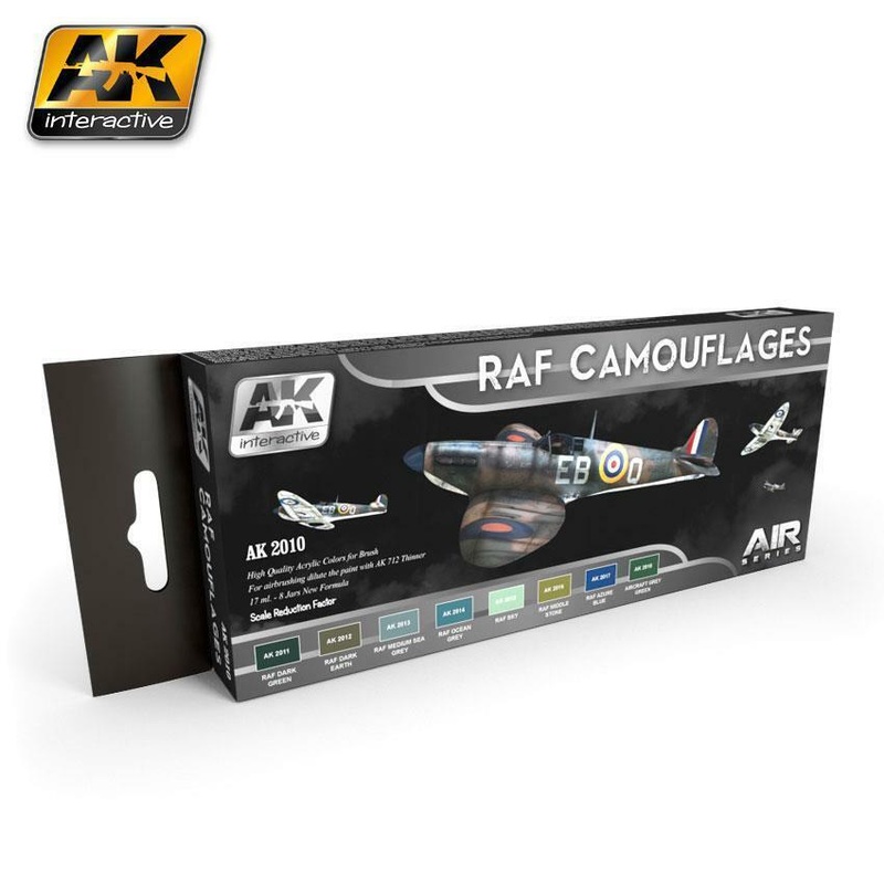 AK ACRYLIC PAINT SET RAF CAMOUFLAGES COLORS SET