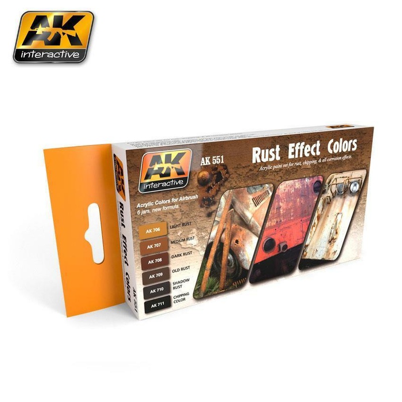 AK ACRYLIC PAINT SET RUST EFFECTS COLORS SET