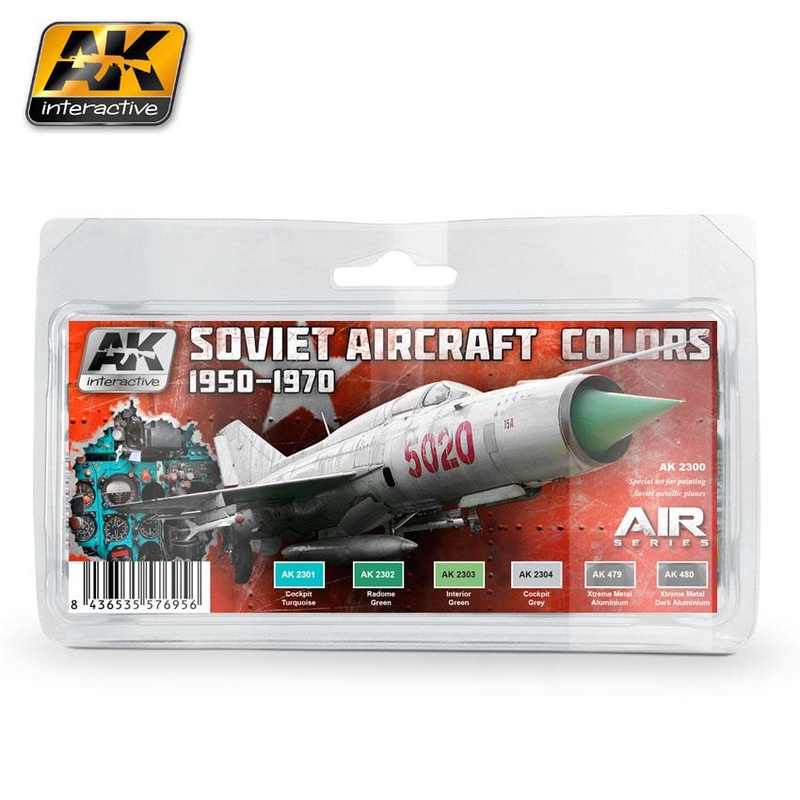 AK ACRYLIC PAINT SET SOVIET AIRCRAFT COLORS 1950-1970
