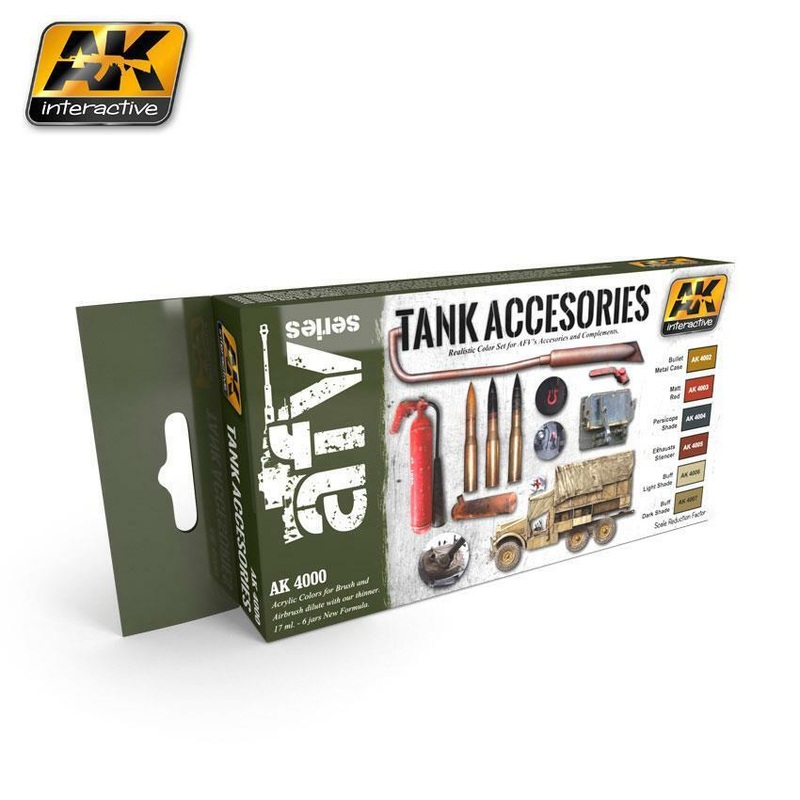 AK ACRYLIC PAINT SET TANK ACCESORIES