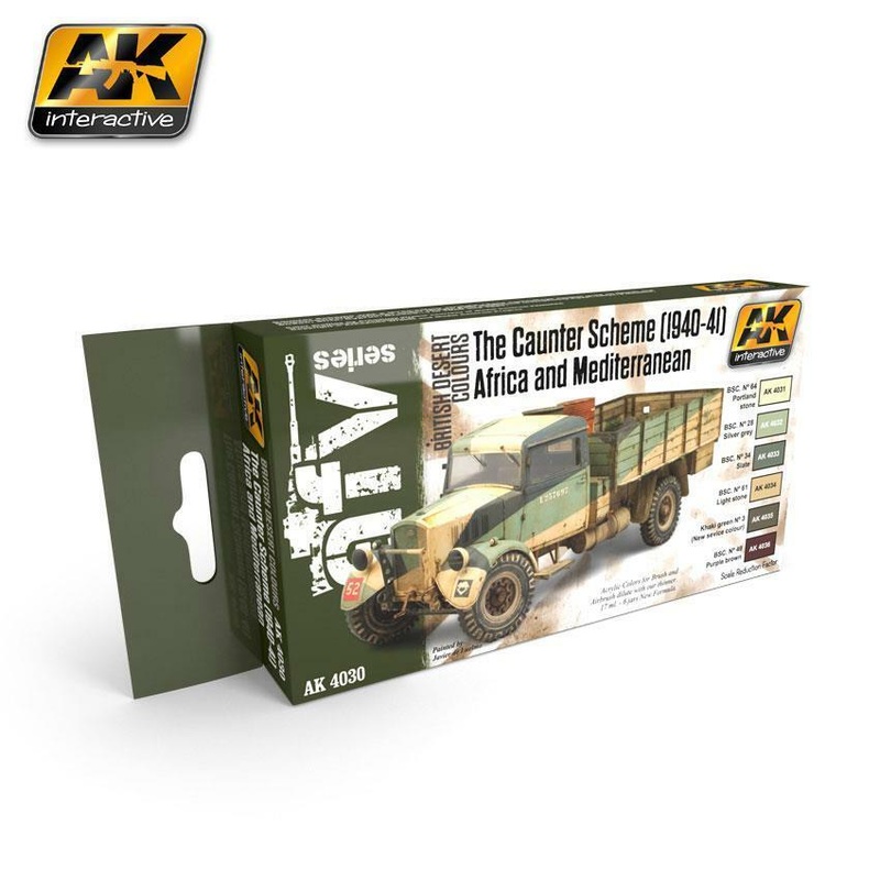 AK ACRYLIC PAINT SET THE CAUNTER SCHEME (1940-41) AFRICA AND MEDITERRANEAN