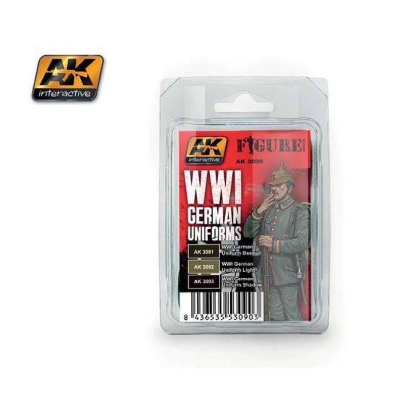 AK ACRYLIC PAINT SET WWI GERMAN UNIFORMS