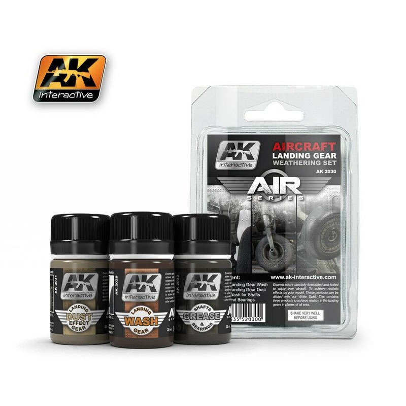 AK AIRCRAFT WEATHERING AIRCRAFT LANDING GEAR WEATHERING SET