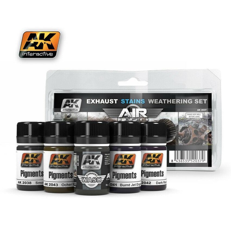 AK AIRCRAFT WEATHERING EXAUSTS & STAINS WEATHERING SET