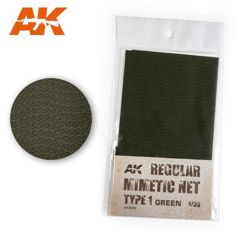 AK Interactive – 1/35 scale REGULAR CAMOUFLAGE NET Type 1 GREEN