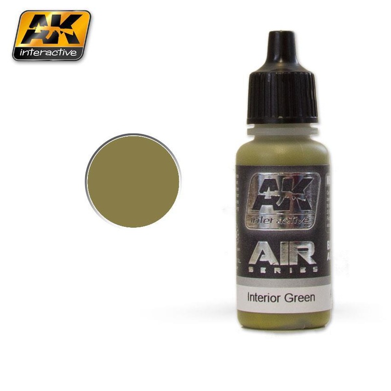 AK ACRYLIC PAINT AIRCRAFT SERIES INTERIOR GREEN- 17ml