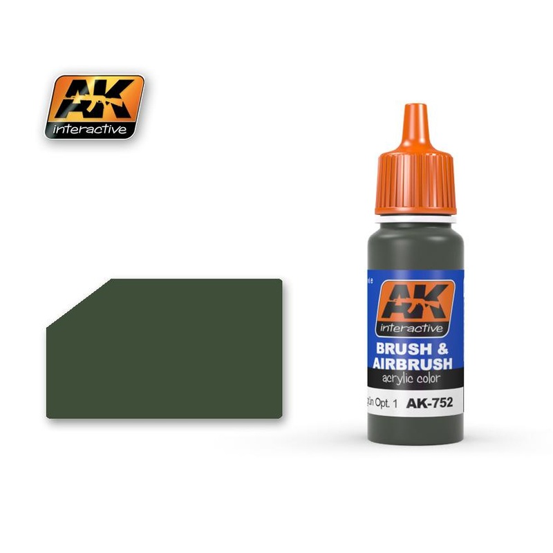 AK ACRYLIC PAINT OLIVEGRN OPT. 1 RAL 6003- 17ml