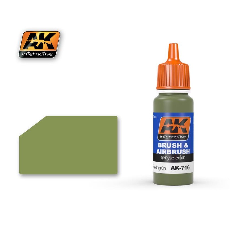 AK ACRYLIC PAINT RAL6011 B RESEDAGRN- 17ml