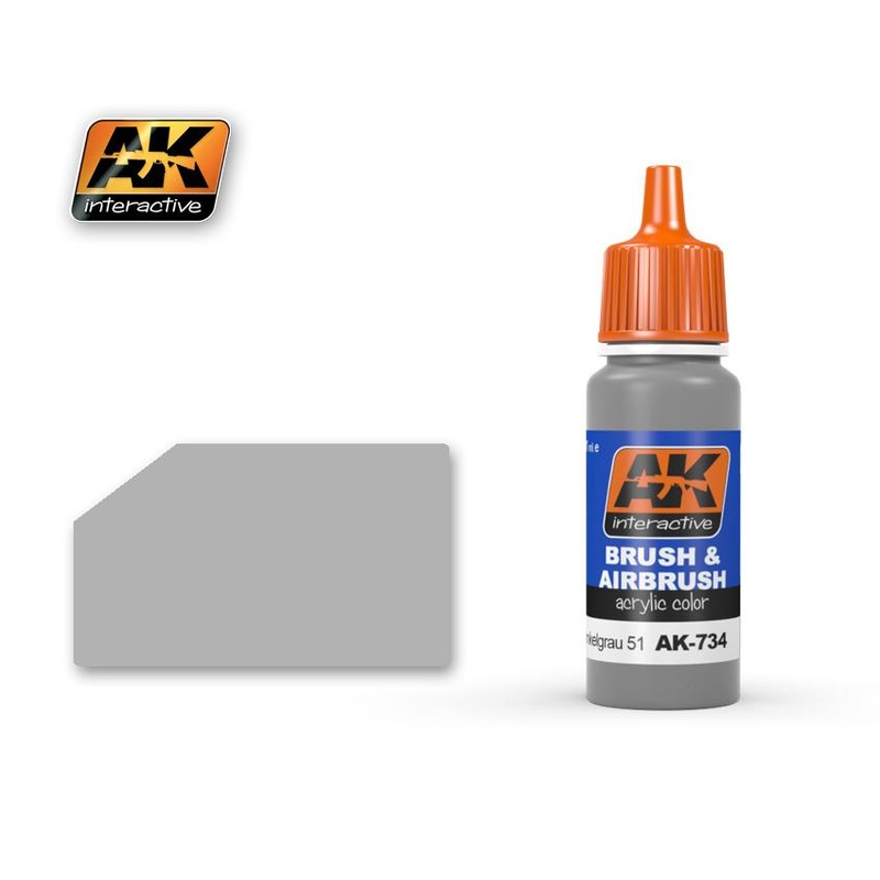 AK ACRYLIC PAINT RAL7000 DUNKELGRAU 51- 17ml