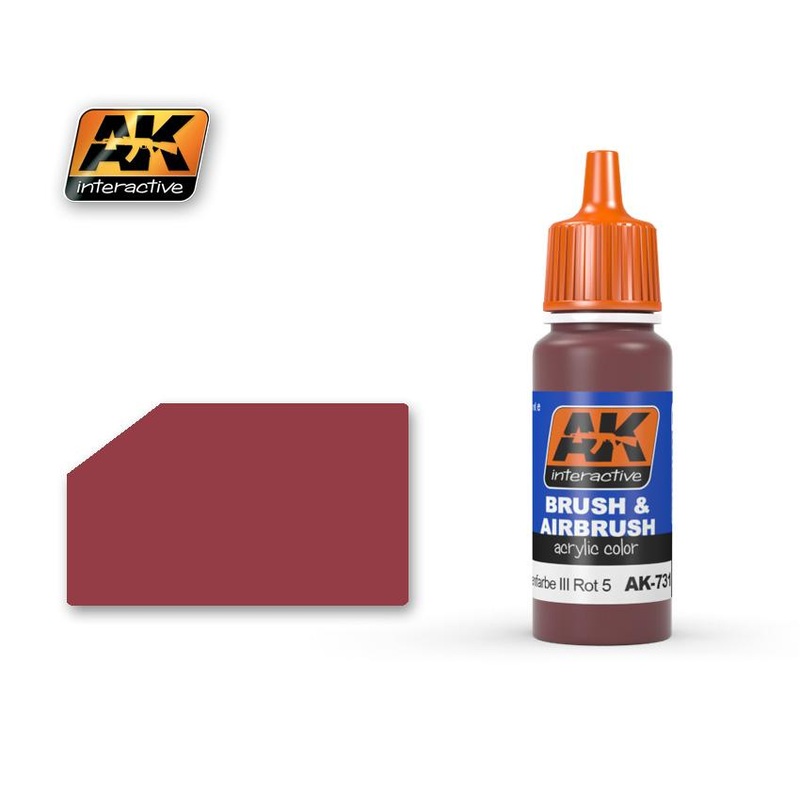 AK ACRYLIC PAINT RAL8013 SCHIFFSBODENFARBE III ROT 5 (HULL RED)- 17ml