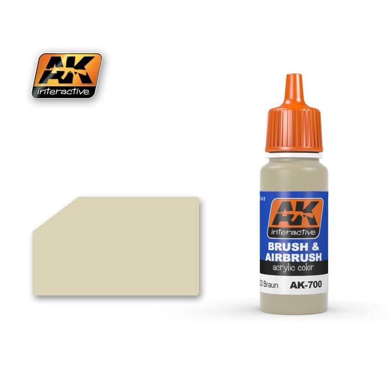AK ACRYLIC PAINT RAL8020 GELBBRAUN- 17ml