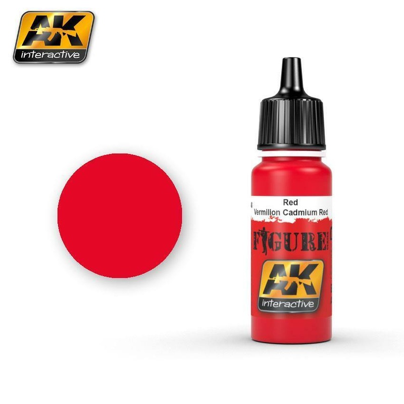 AK ACRYLIC PAINT RED / VERMILION CADMIUM RED- 17ml