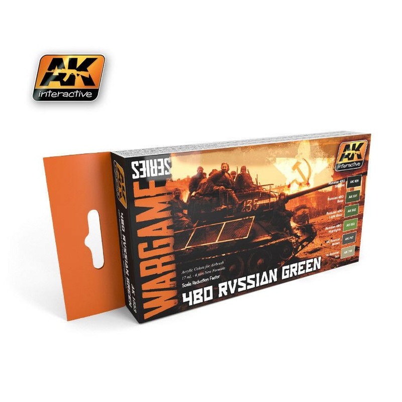 AK Interactive – Russian Green Set (Wargame Series) – 6 bottle acrylic paint set