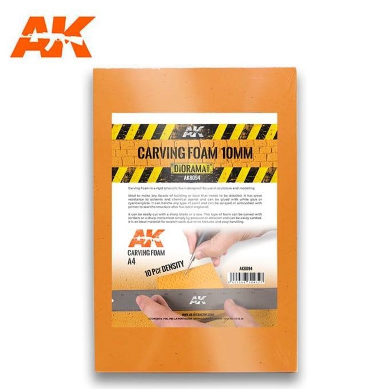 AK Interactive – Carving foam 10mm A4 size