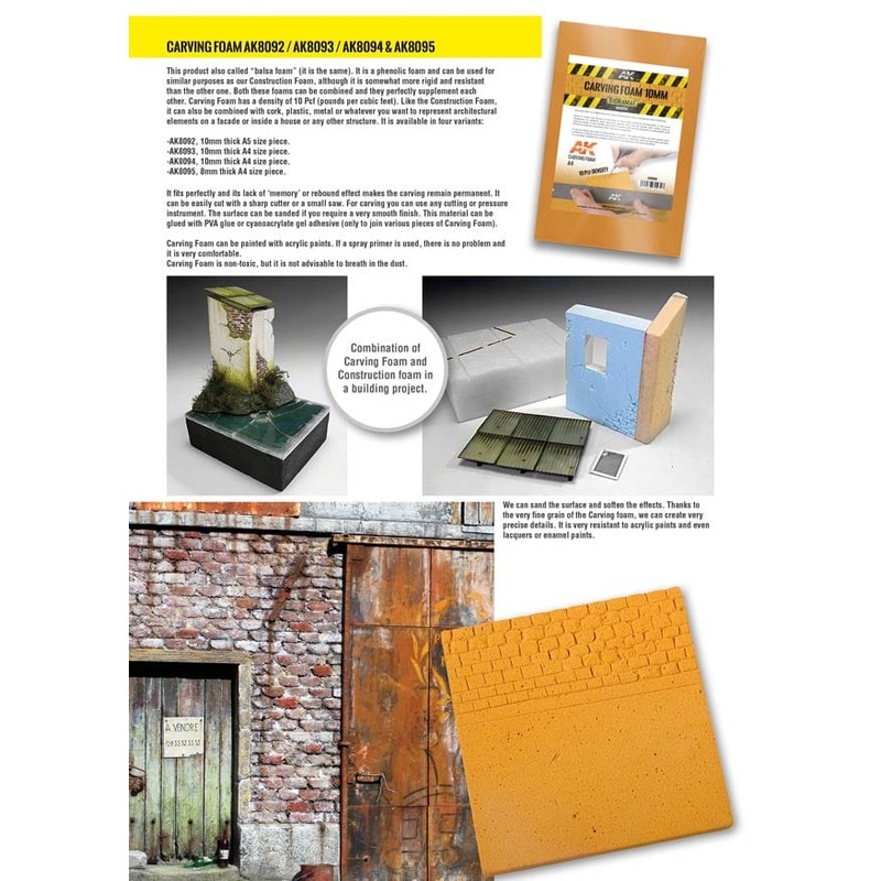 AK Interactive – Carving foam 10mm A5 size