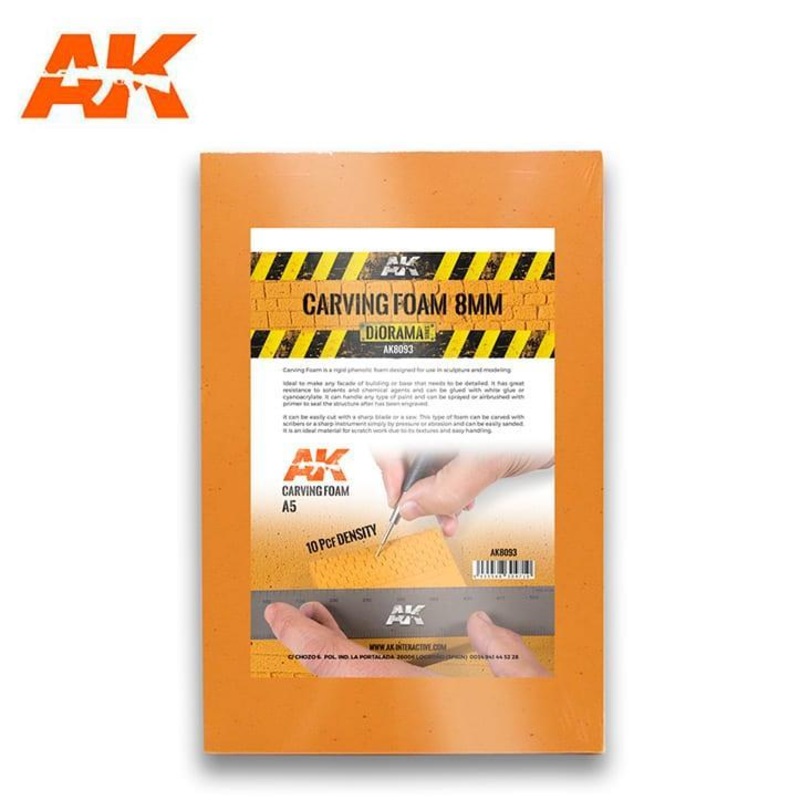 AK Interactive – Carving foam 8mm A5 size
