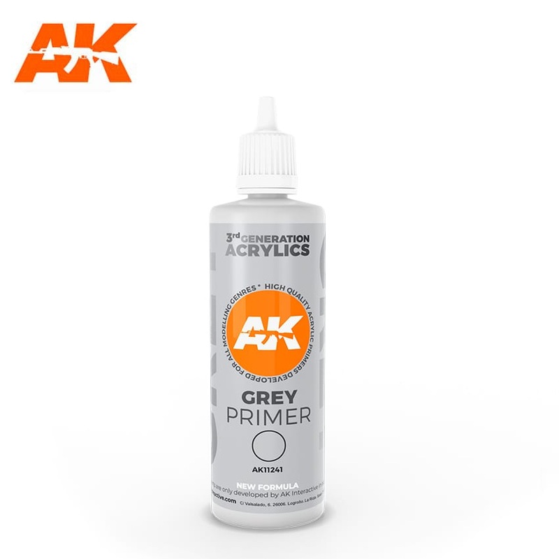 AK Interactive Gen 3 – Grey Primer 100 ml 3rd Generation