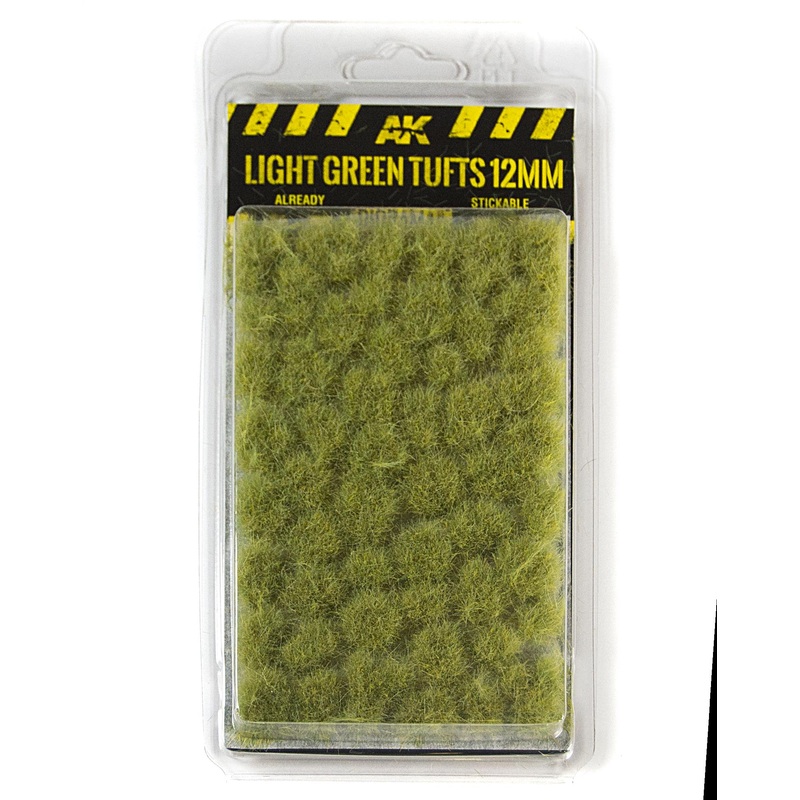 AK Interactive – LIGHT GREEN TUFTS 12mm