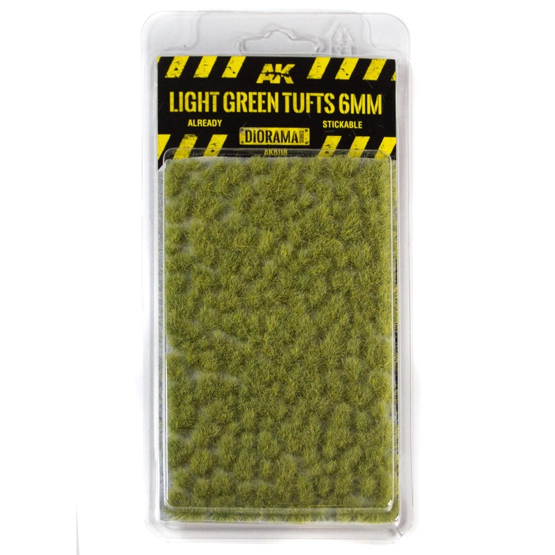 AK Interactive – LIGHT GREEN TUFTS 6mm