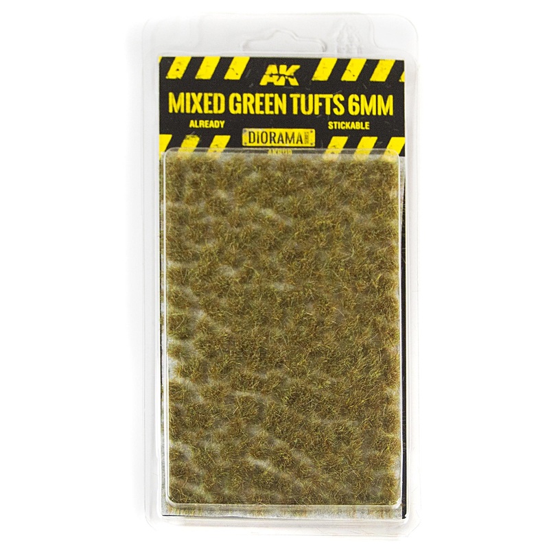 AK Interactive – MIXED GREEN TUFTS 6mm