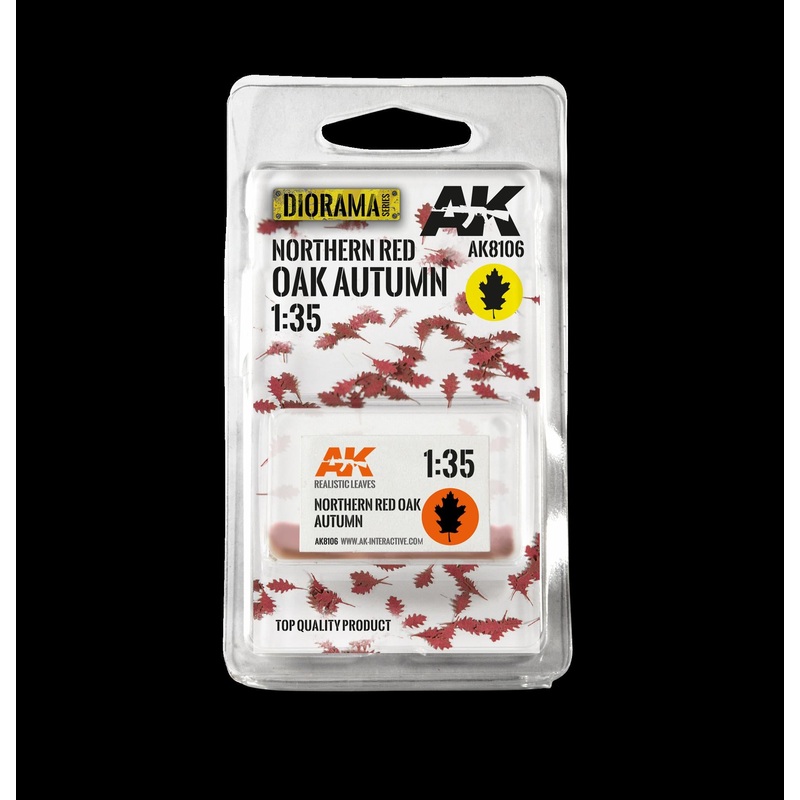 AK Interactive – NORTHERN RED OAK AUTUMN 1:35 scale laser cut leaves