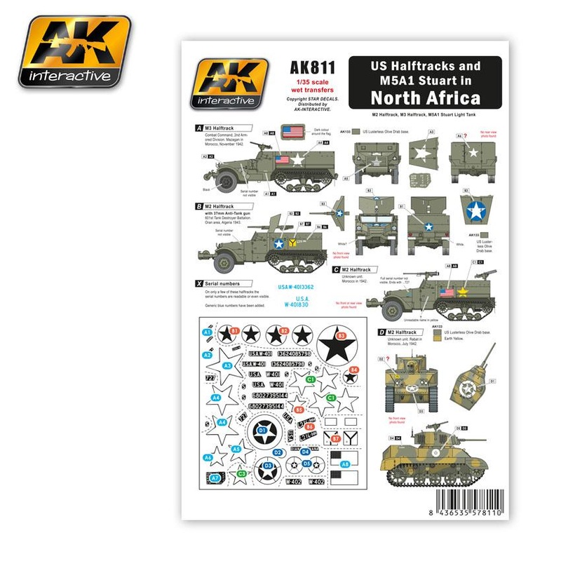 AK Interactive – US HALFTRACKS AND M5A1 IN NORTH AFRICA