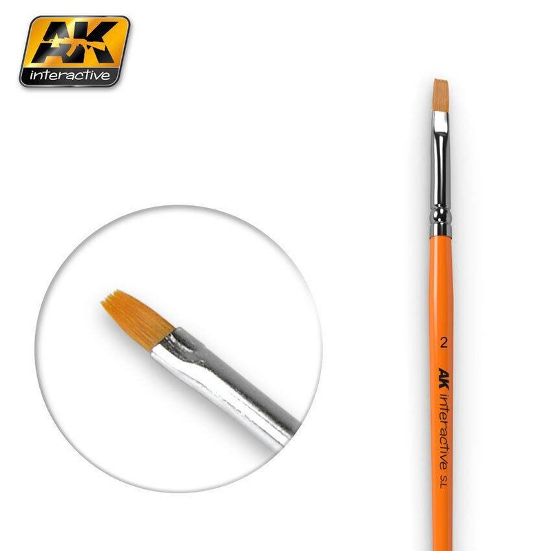 AK INTERACTIVE PAINT BRUSH – FLAT BRUSH 2 SYNTHETIC