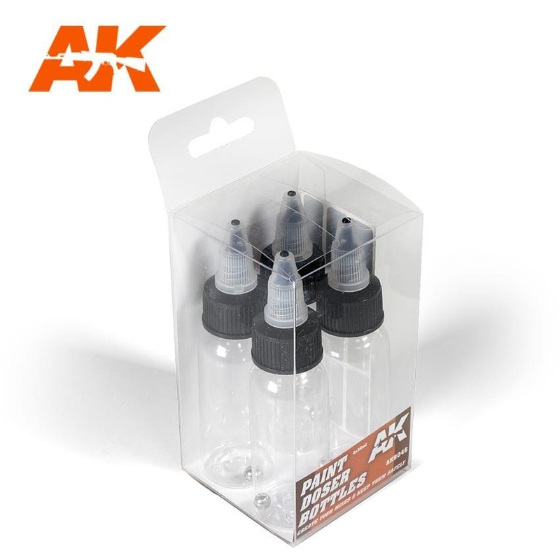 AK Interactive Paint Doser Bottles 4×30 ml