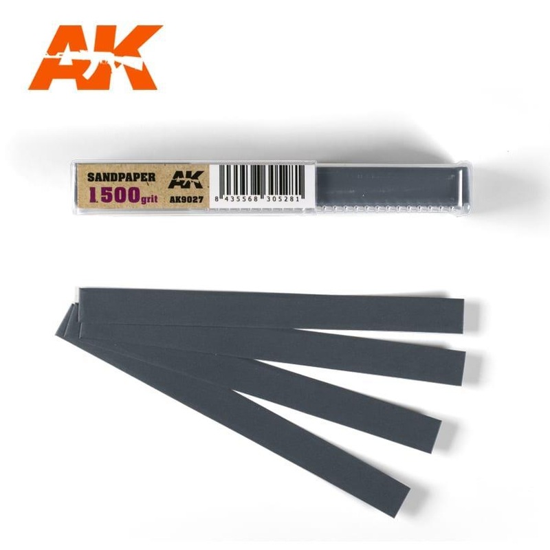 AK Interactive Wet Sandpaper 1500 grit x 50 units