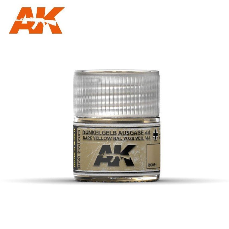 AK Real Color – Dunkelgelb Ausgabe 44 Dark Yellow RAL 7028  10ml