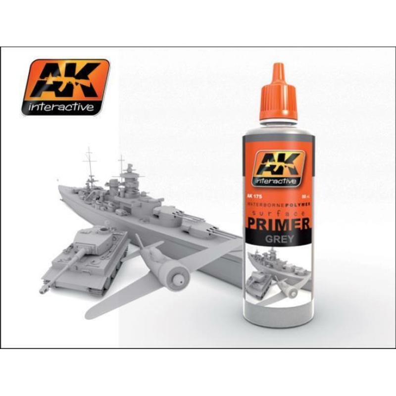AK INTERACTIVE GREY PRIMER – 60ml Gray primer