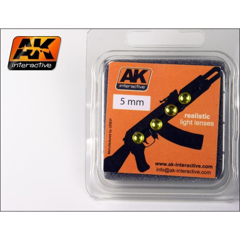 AK INTERACTIVE LIGHT LENSES AMBER 5mm
