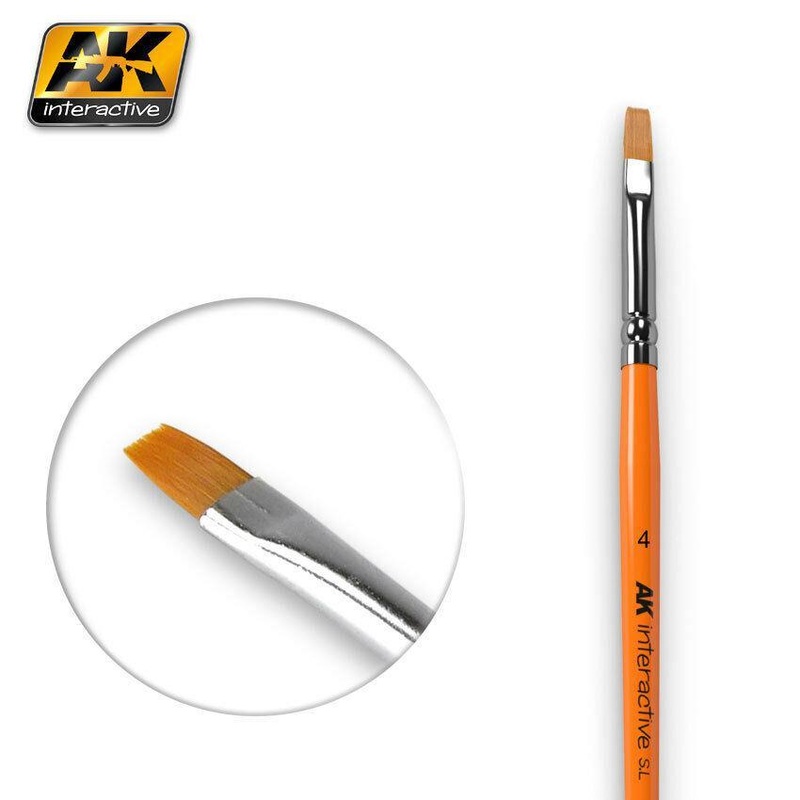 AK INTERACTIVE PAINT BRUSH – FLAT BRUSH 4 SYNTHETIC