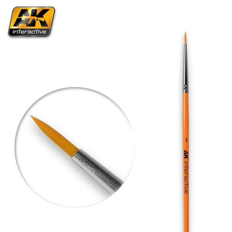 AK INTERACTIVE PAINT BRUSH – ROUND BRUSH 1 SYNTHETIC
