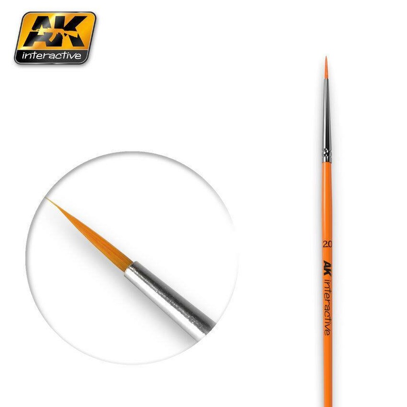 AK INTERACTIVE PAINT BRUSH – ROUND BRUSH 2/0 SYNTHETIC