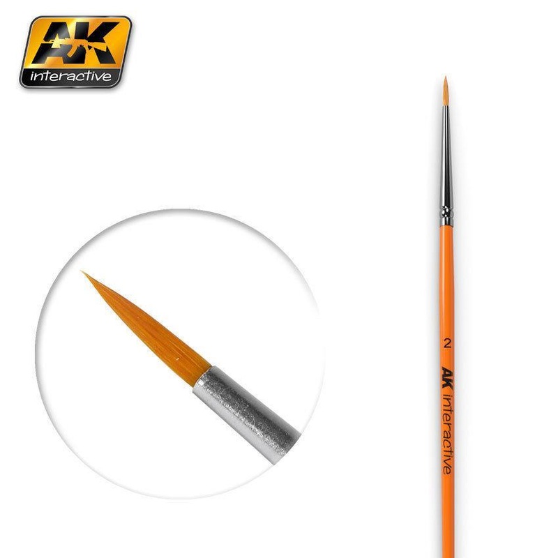 AK INTERACTIVE PAINT BRUSH – ROUND BRUSH 2 SYNTHETIC