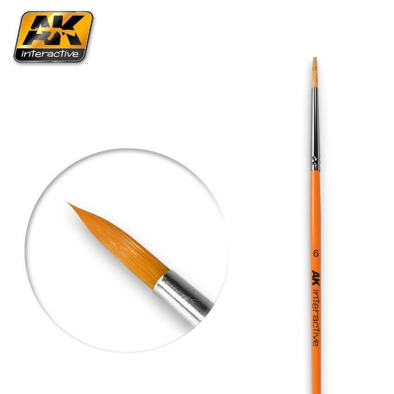 AK INTERACTIVE PAINT BRUSH – ROUND BRUSH 6 SYNTHETIC
