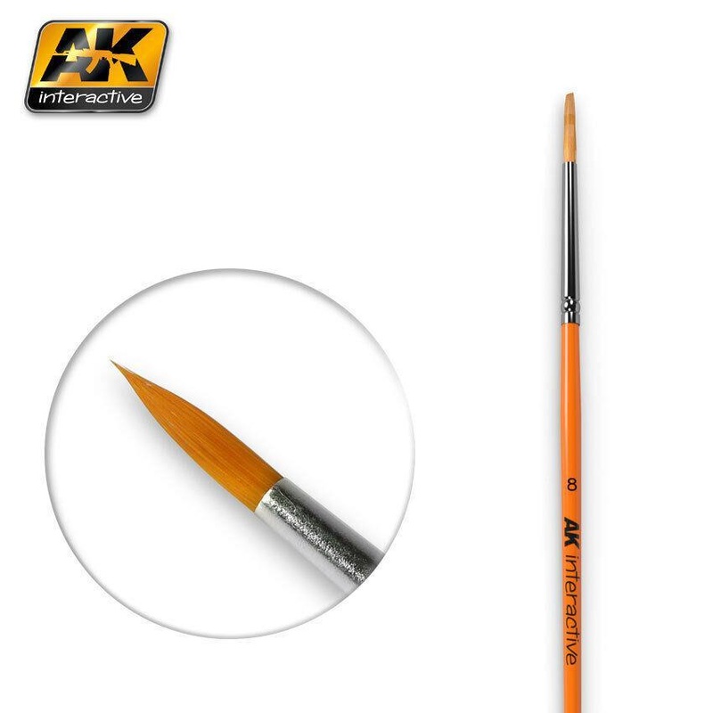 AK INTERACTIVE PAINT BRUSH – ROUND BRUSH 8 SYNTHETIC