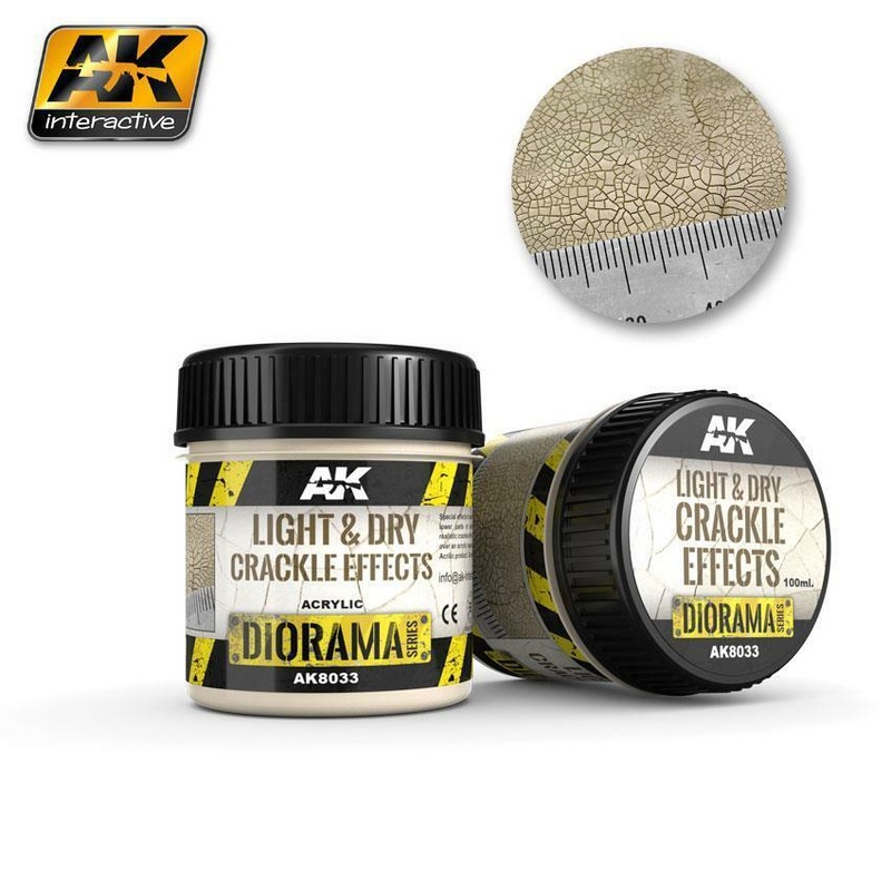 AK TEXTURE PRODUCTS LIGHT & DRY CRACKLE EFFECTS – 100ml (Acrylic)
