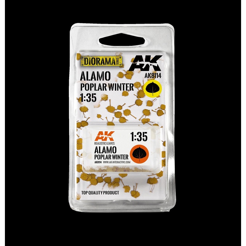 AK Vegetation –  Realistic Plants ALAMO POPLAR WINTER LEAVES 1:35 scale laser cut leaves