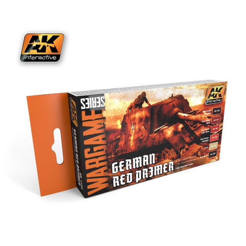AK WARGAME PAINT GERMAN RED PRIMER COLORS SET
